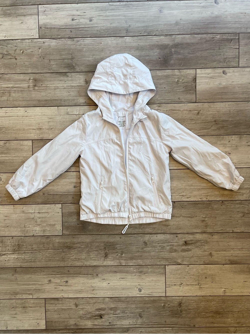 Little Bipsy | White Hooded Raincoat | Size: 4T - 5T
